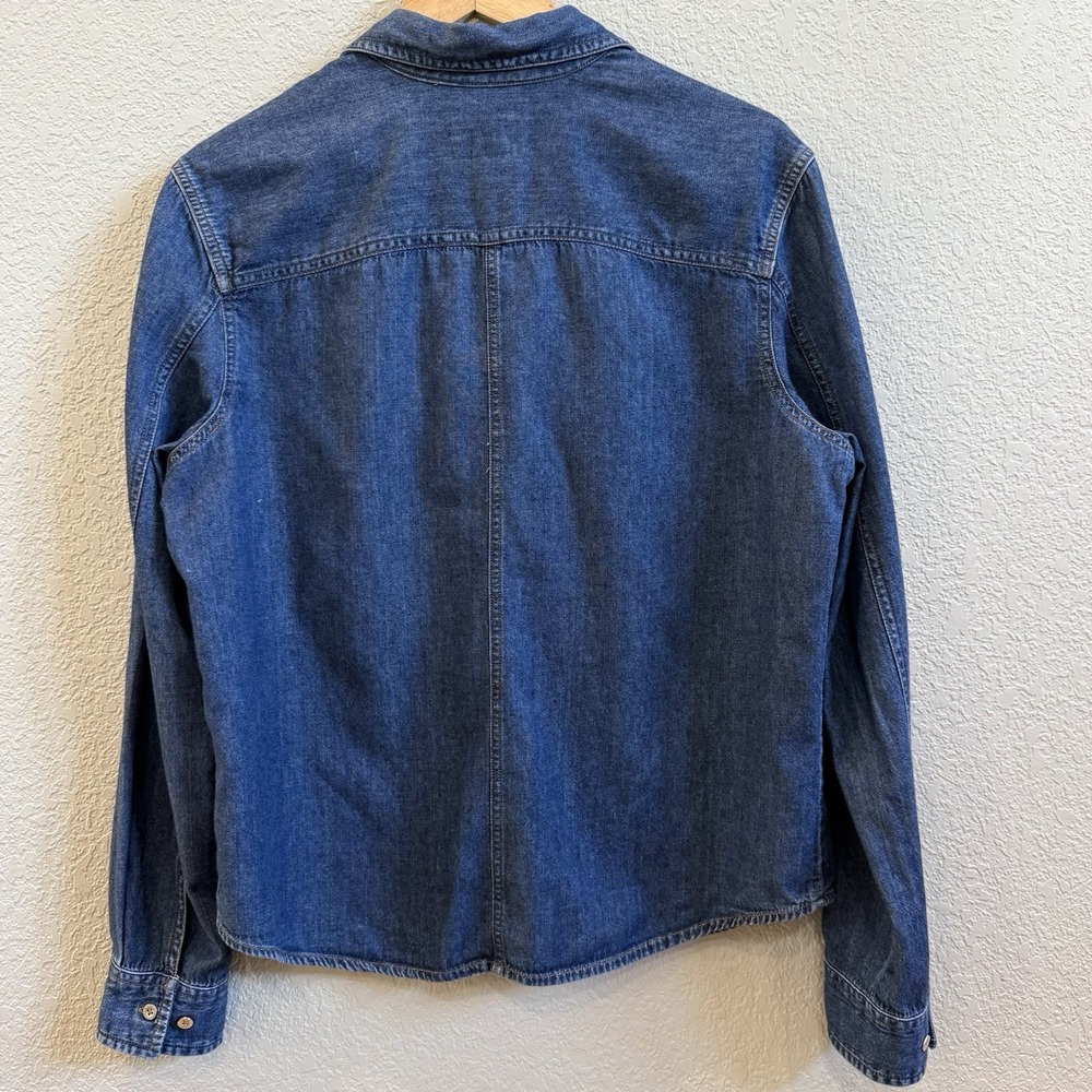 Limited Jeans Denim Button Up Shirt Women's L Medium Blue Wash - Picture 2 of 4